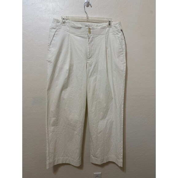 A New Day Woman Wide Leg Pants Sz 16W Stretch Minimal Quiet Luxury Career Office - Picture 1 of 16